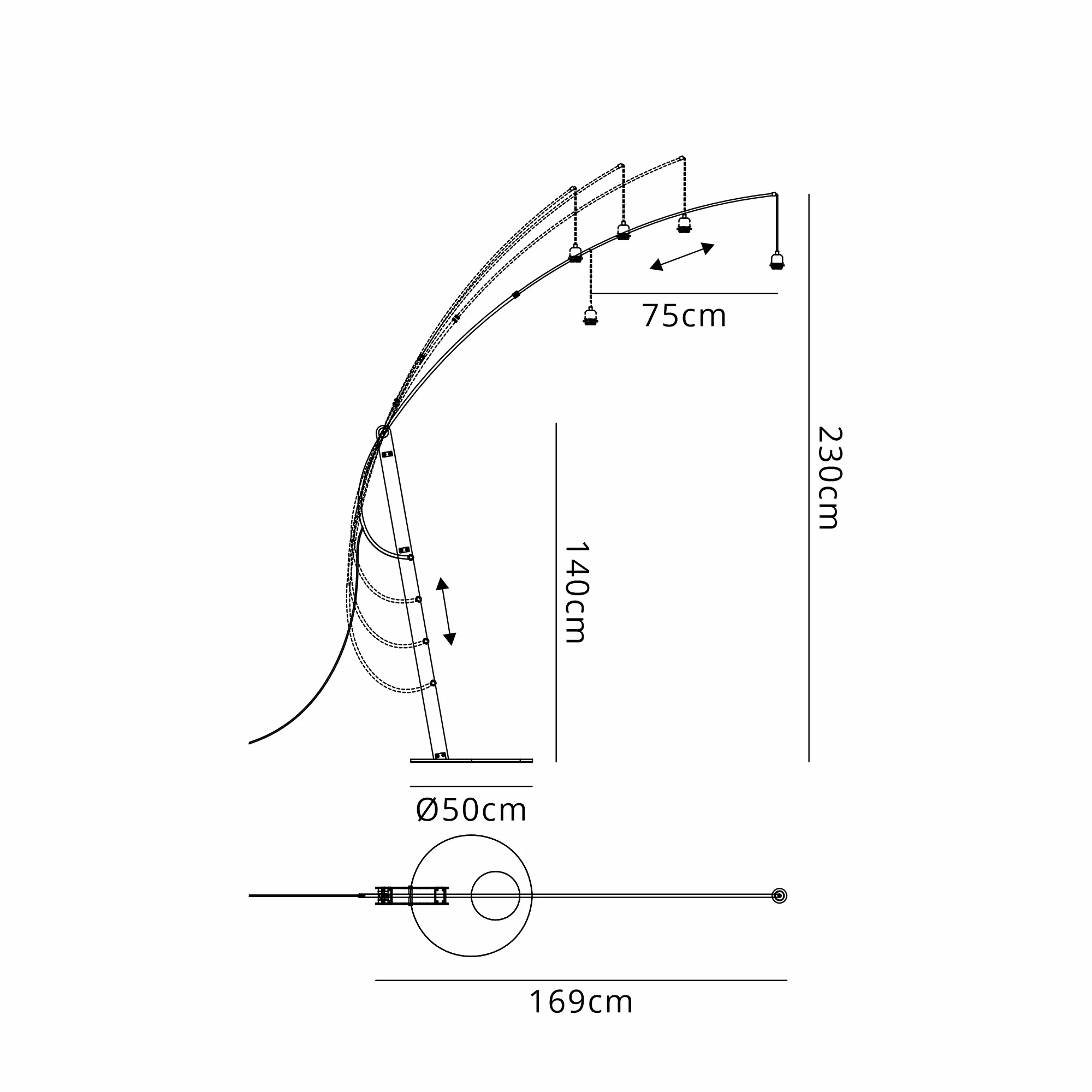 Rica Floor Lamps Mantra Base Only Floor Lamps